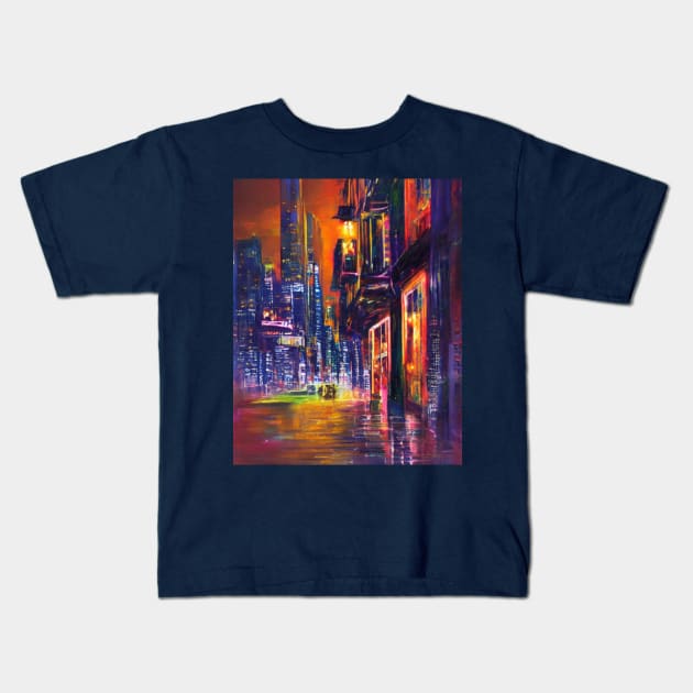 City Lights Kids T-Shirt by Lyla Lace Studio